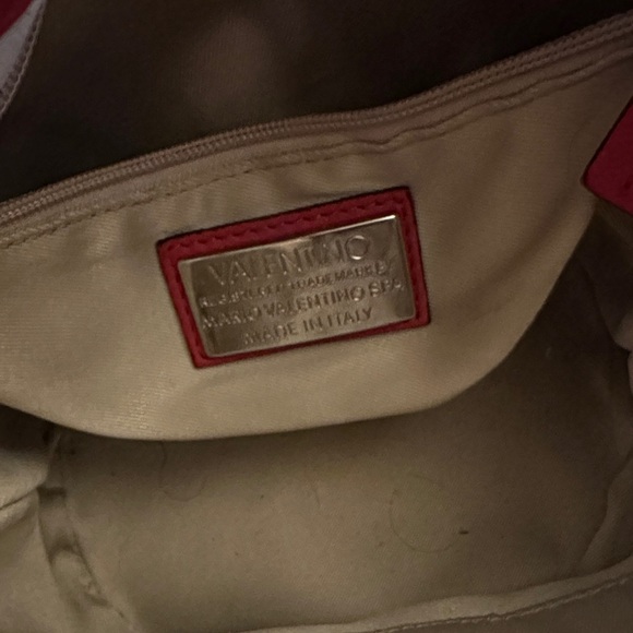 Valentino Red Quilted Drawstring Bucket Bag with Chain Strap - Picture 3 of 8